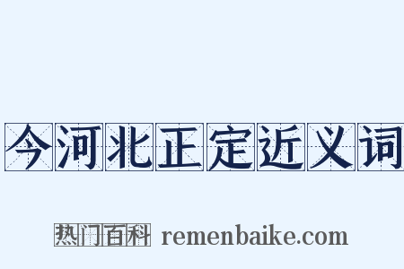 今河北正定近义词是什么意思的图片